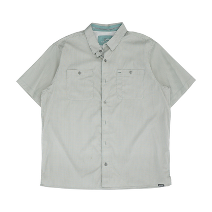 Green Plaid Short Sleeve Button Down