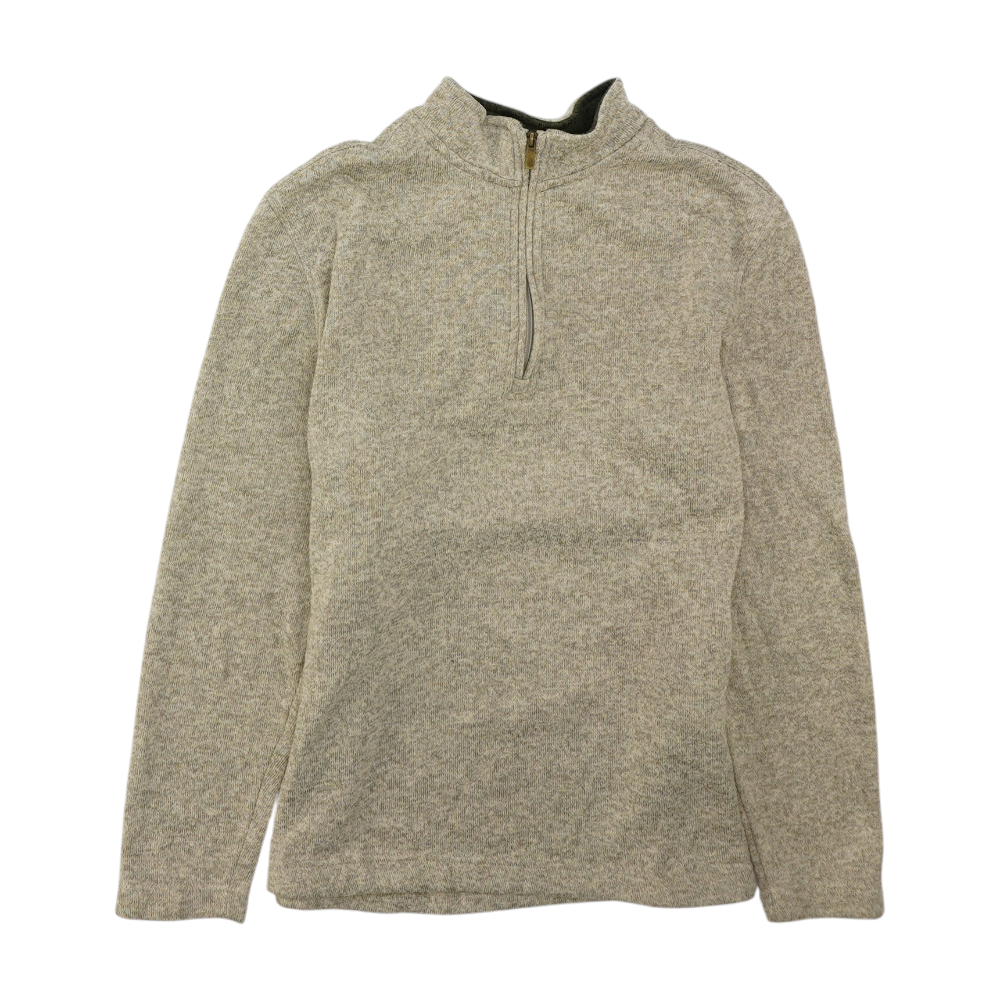 Grove & Hollow Beige Solid 1/4 Zip Pullover – Image 1