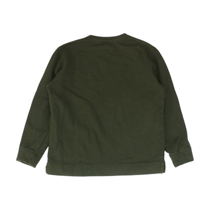 Olive Petite Solid Sweatshirt Pullover