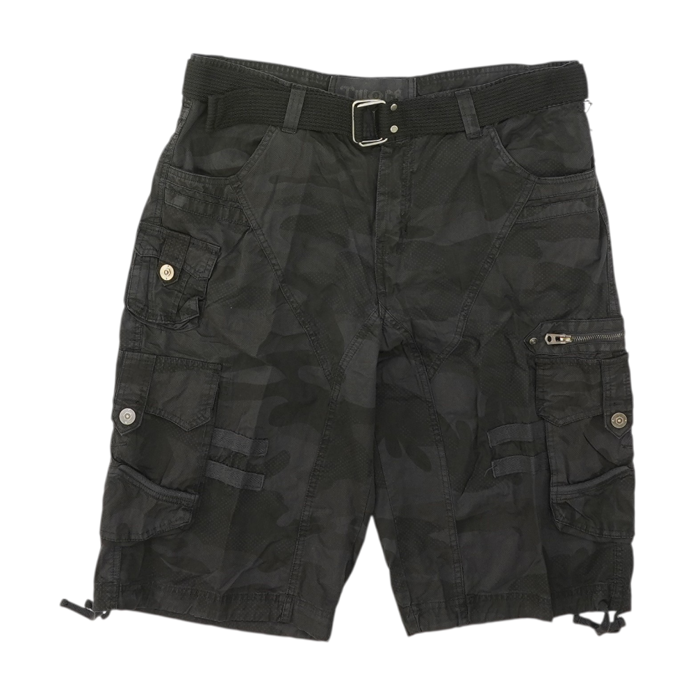 Black Camo Cargo Shorts