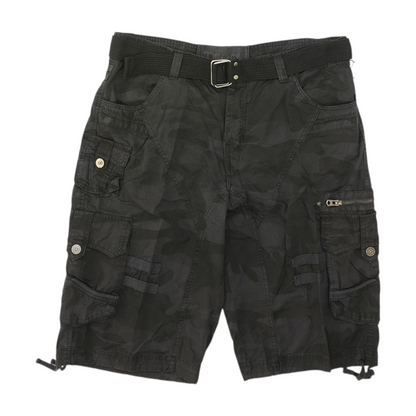 Black Camo Cargo Shorts