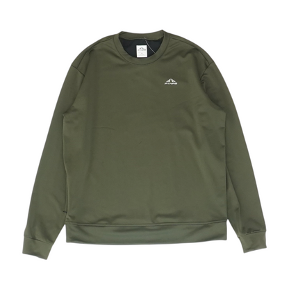 Green Solid Sweatshirt Pullover