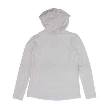 White Solid Hoodie Pullover