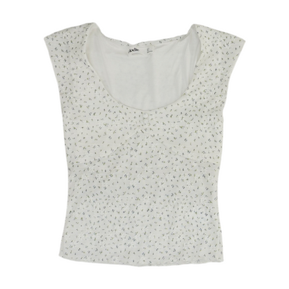 White Floral Blouse