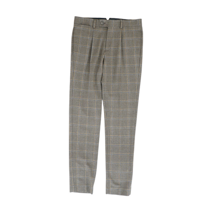 Brown Check Regular Pants