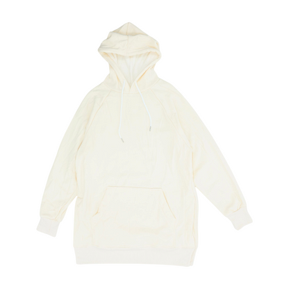 Beige Solid Hoodie Pullover