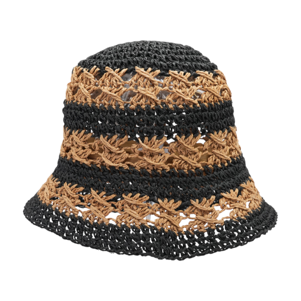 Steve Madden Black Sun / Beach Hat – Image 1