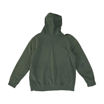 Green Solid Hoodie Pullover