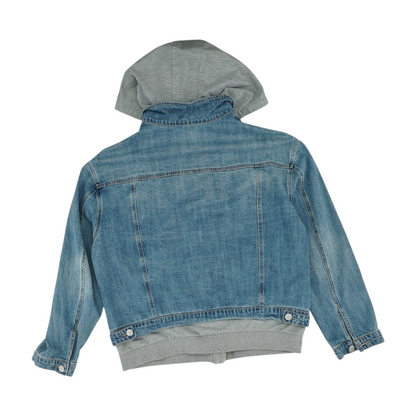 Blue Solid Denim Jacket