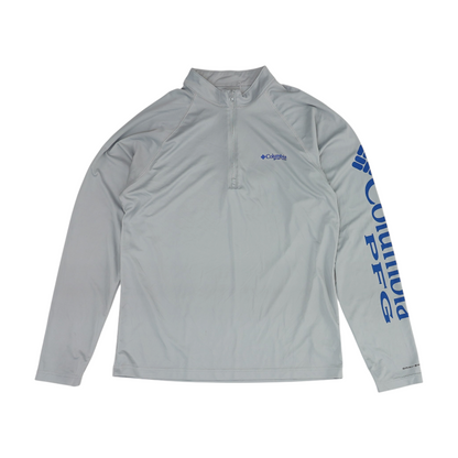 Gray Solid 1/4 Zip Pullover