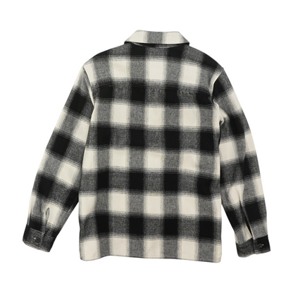 Black Plaid Flannel Button Down