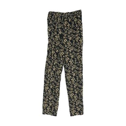 Black Floral Regular Pants