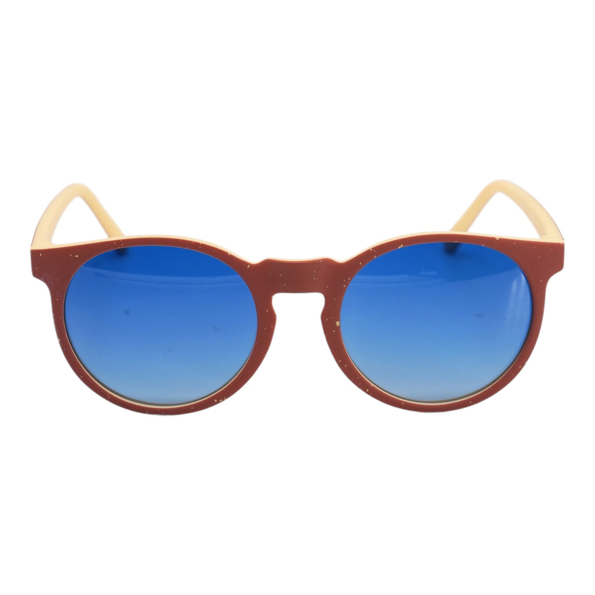 Brown Pancake Sticky Icky Round Sunglasses
