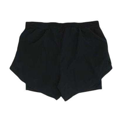 Black Solid Active Shorts