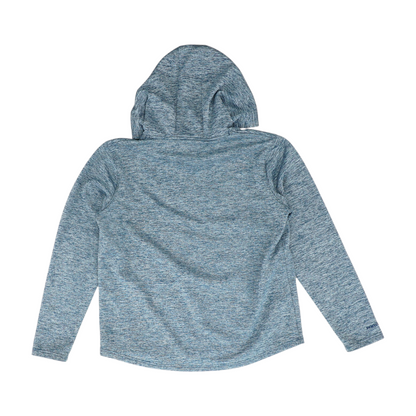 Blue Solid Hoodie Pullover