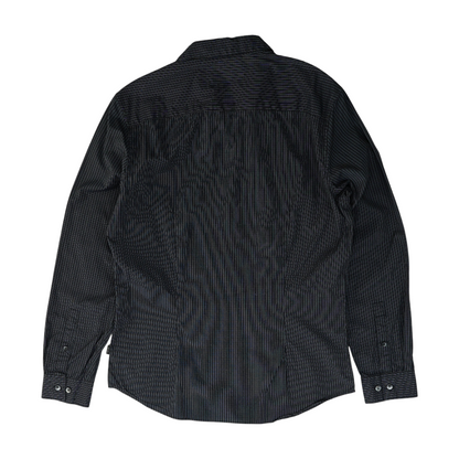 Charcoal Striped Long Sleeve Button Down