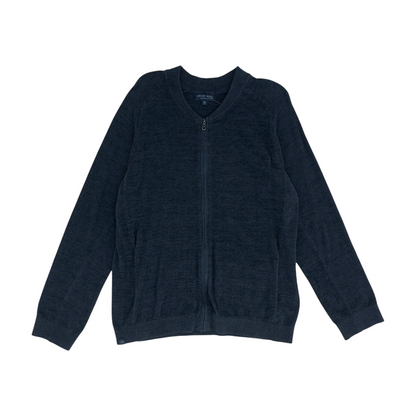 Gray Solid Cardigan Sweater