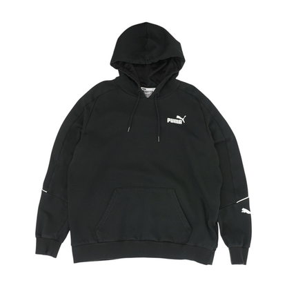 Black Solid Hoodie Pullover