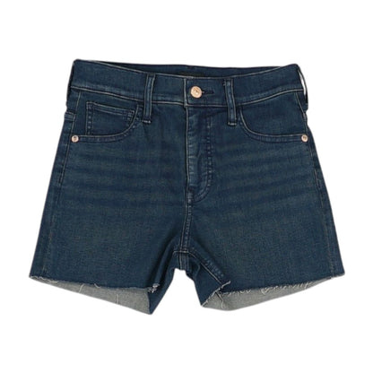 Blue Solid Denim Shorts