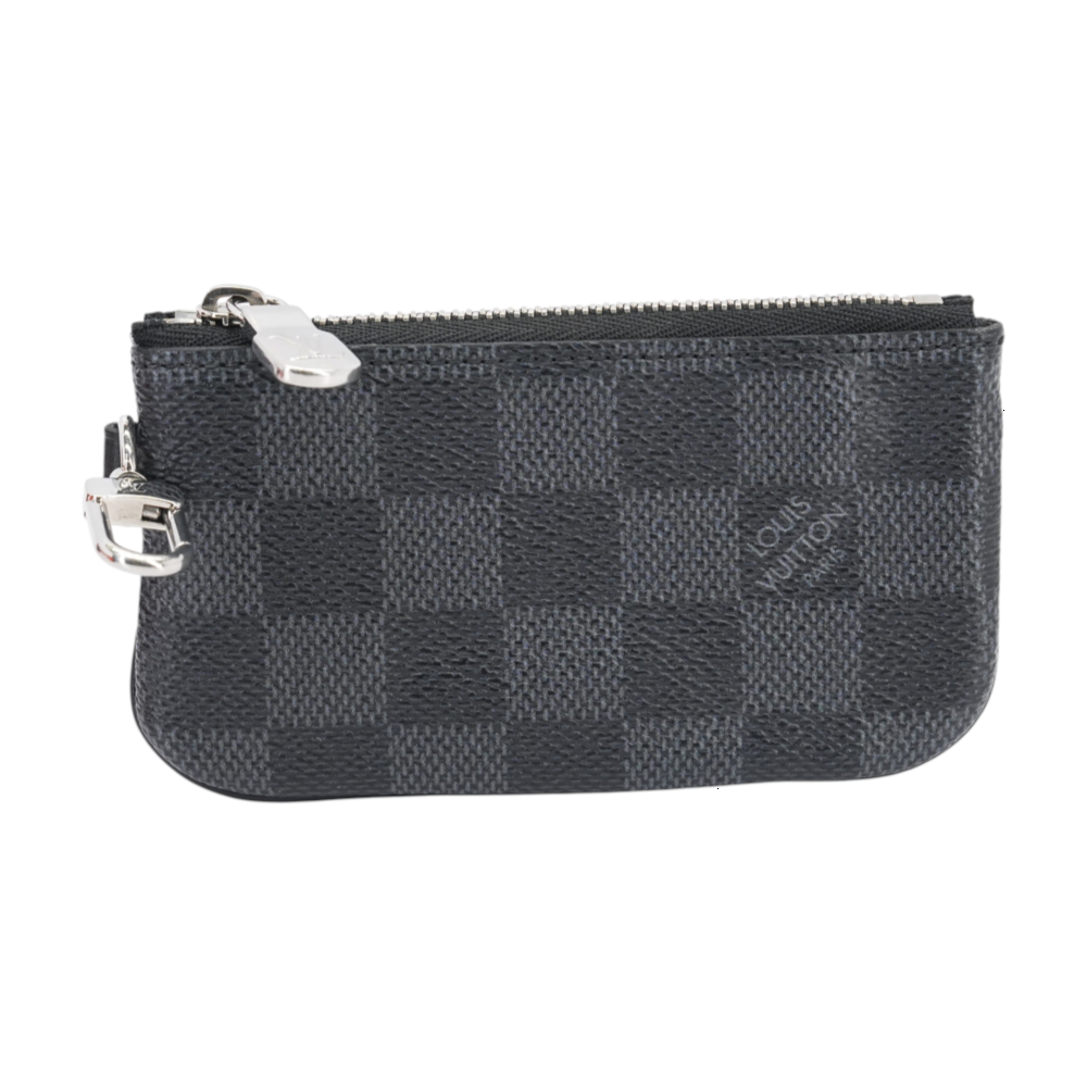 Damier Graphite Clip on Coin Pouch