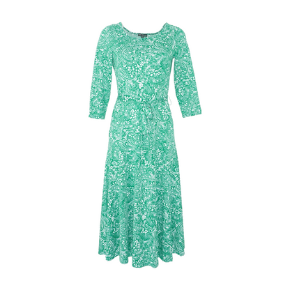 Green Paisley Midi Dress