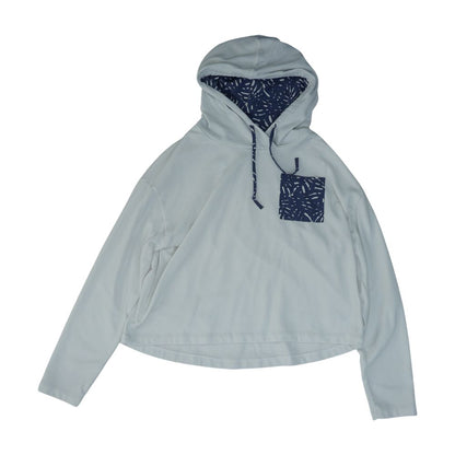 White Color Block Hoodie