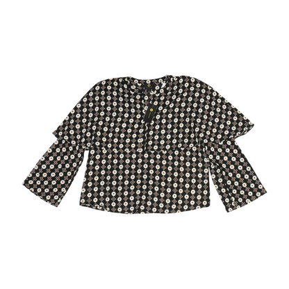 Black Petite Floral Blouse