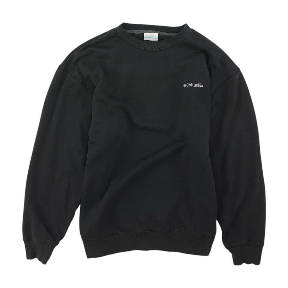 Black Solid Sweatshirt Pullover