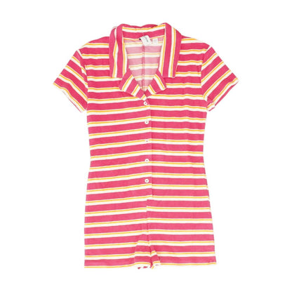 Pink Striped Cover-Up