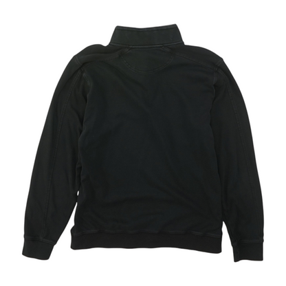 Black Solid 1/4 Zip Pullover