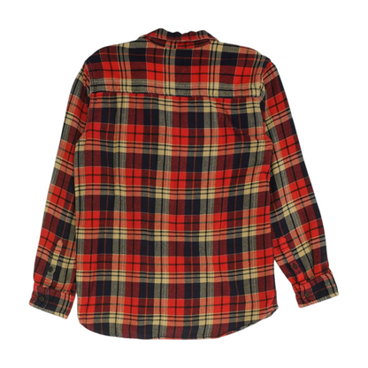 Navy Plaid Flannel Button Down