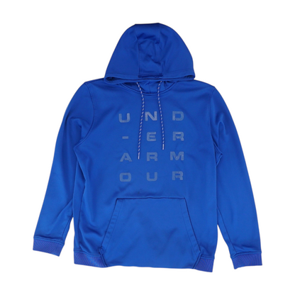 Blue Solid Hoodie Pullover