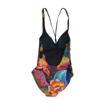 Black Abstract One-Piece