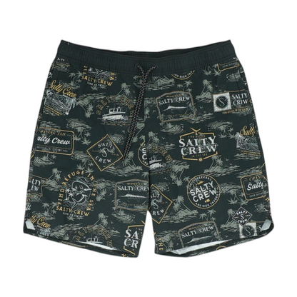 Black Print Swim Bottom