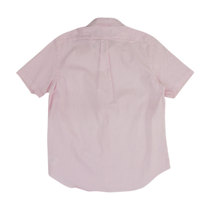 Pink Striped Short Sleeve Button Down