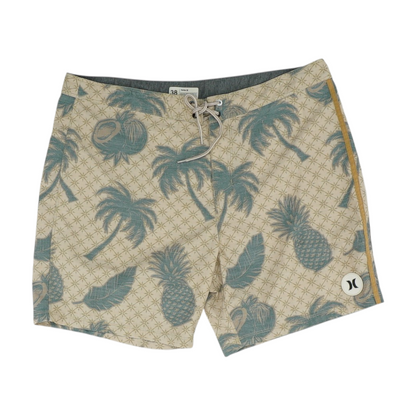 Beige Tropical Swim Bottom