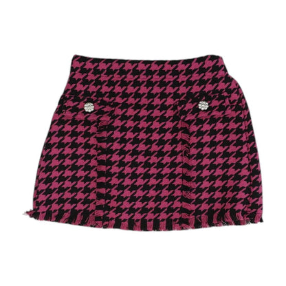 Pink Houndstooth Skirt