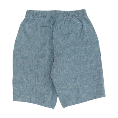 Blue Solid Chino Shorts