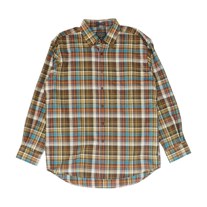 Multi Plaid Long Sleeve Button Down