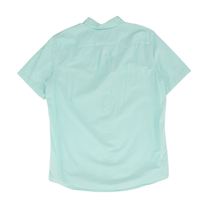 Blue Tall Polka Dot Short Sleeve Button Down