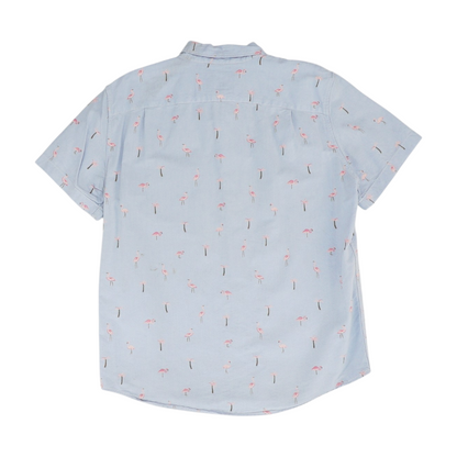 Blue Print Short Sleeve Button Down