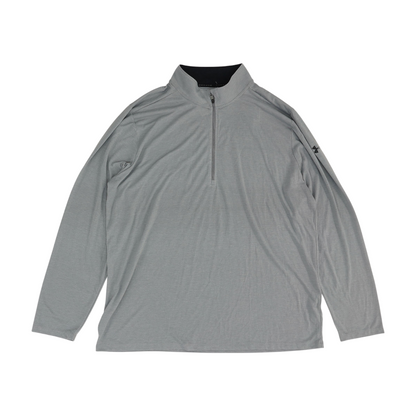 Gray Solid 1/4 Zip Pullover