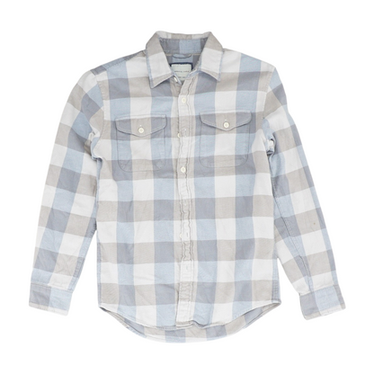 Gray Check Flannel Button Down