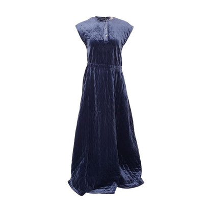 Blue Solid Dress