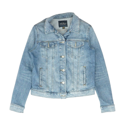 Blue Solid Denim Jacket