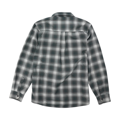 Gray Plaid Flannel Button Down