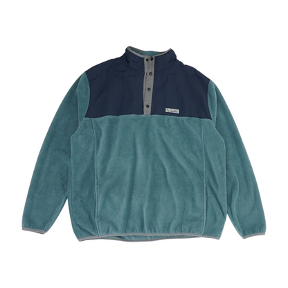 Blue Color Block 1/4 Zip Pullover