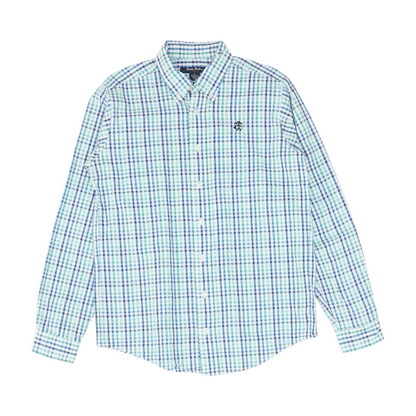 Blue Check Long Sleeve Button Down