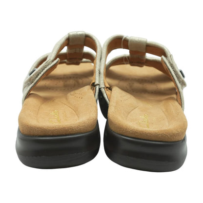 Silver Casual Slide Sandals