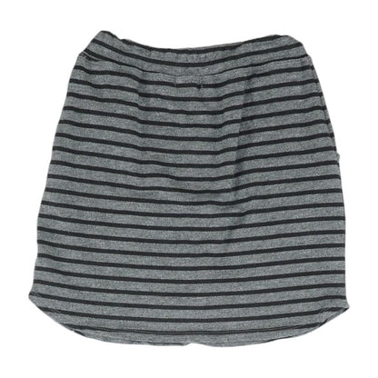 Gray Striped Mini Skirt